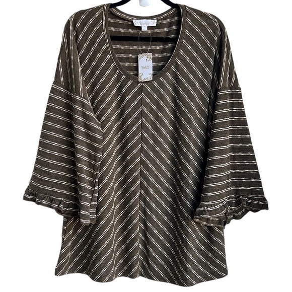 Suzanne Betro Weekend Miter front scoop neck tunic 1X - Picture 1 of 10